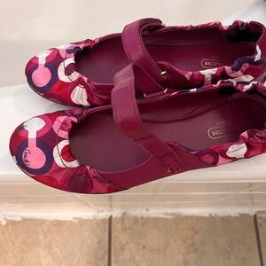 Coach Caryl Signature Logo Ballet Flats Patent Logo